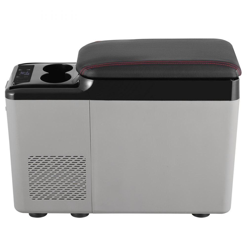 VEVOR Frigorifero per Auto, Frigorifero Bracciolo 12 V, Congelatore Zona Singola 15 L, Gamma Regolabile -20 ~ 20 ℃, Raffreddamento a Compressore 12/24 V CC e 100-240 V CA per Esterno, Campeggio