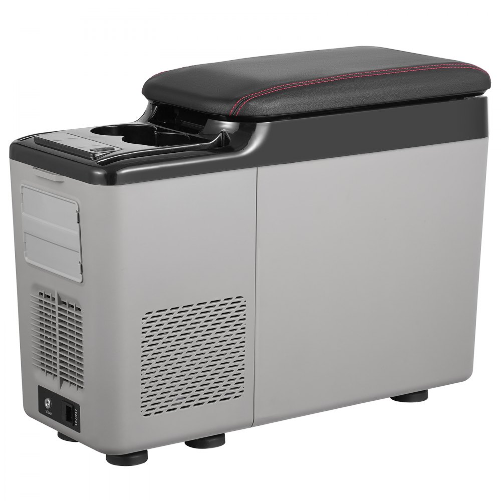 VEVOR Frigorifero per Auto, Frigorifero Bracciolo 12 V, Congelatore Zona Singola 15 L, Gamma Regolabile -20 ~ 20 ℃, Raffreddamento a Compressore 12/24 V CC e 100-240 V CA per Esterno, Campeggio