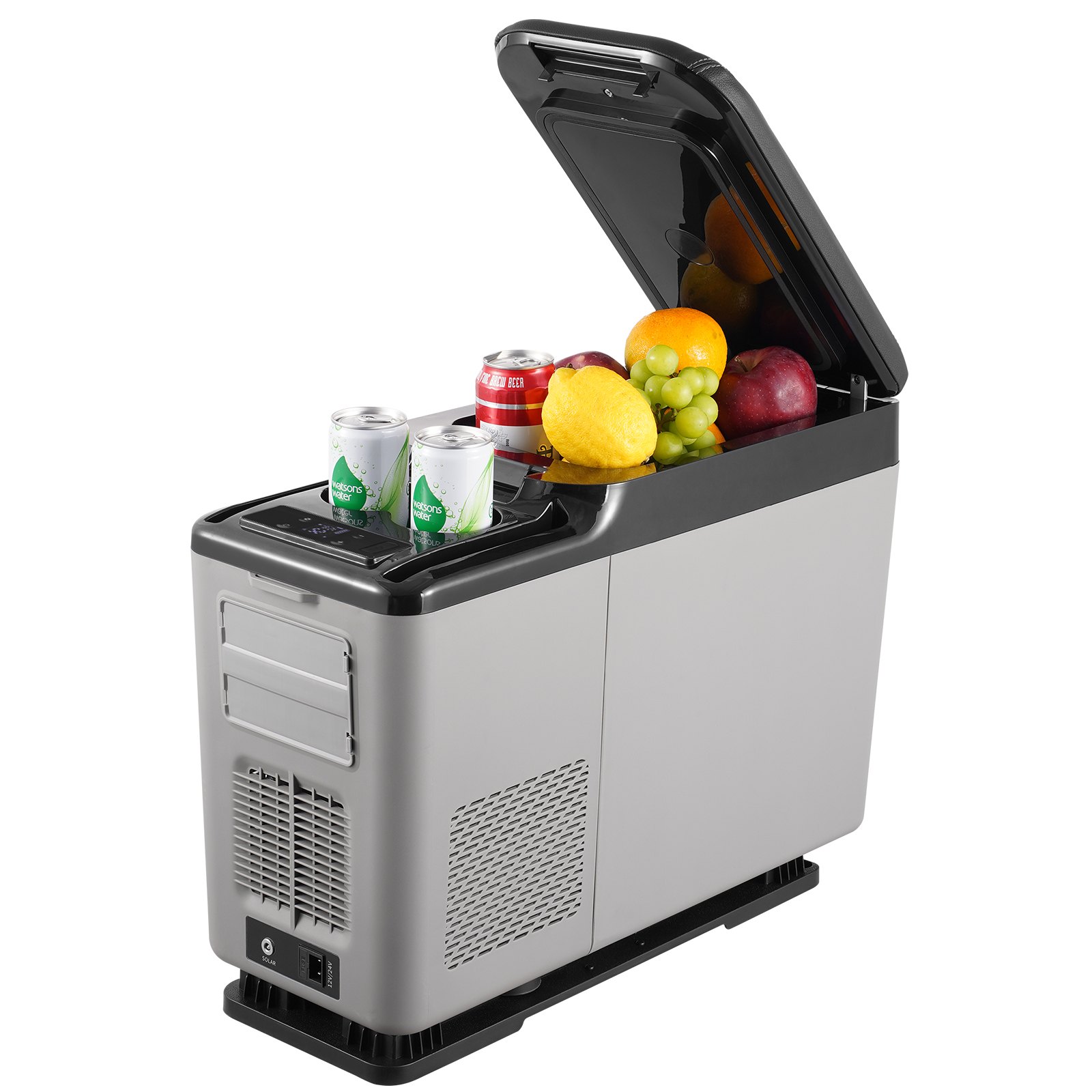 VEVOR Frigorifero per Auto, Frigorifero Bracciolo 12 V, Congelatore Zona Singola 15 L, Gamma Regolabile -20 ~ 20 ℃, Raffreddamento a Compressore 12/24 V CC e 100-240 V CA per Esterno, Campeggio