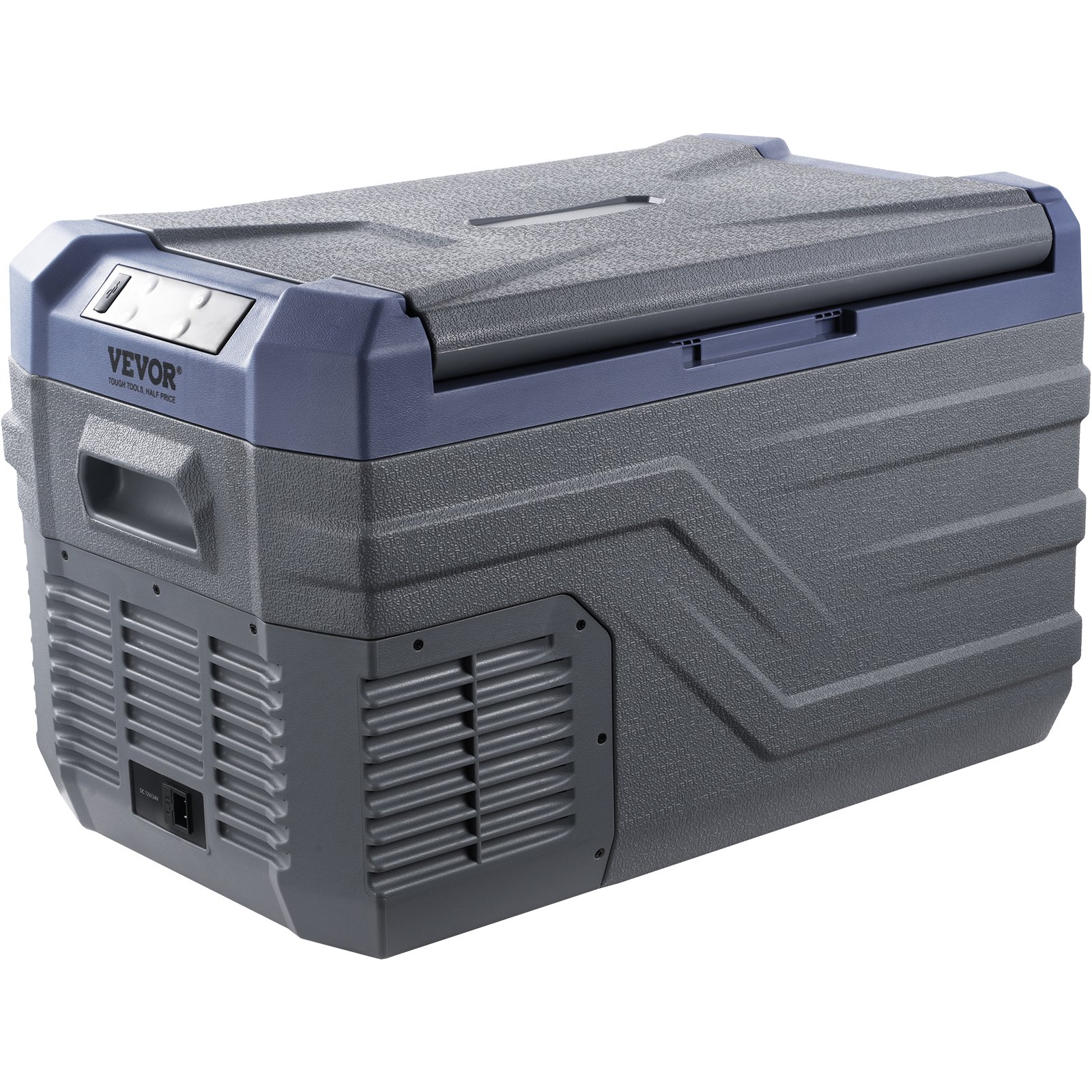 VEVOR Frigorifero per Auto, Frigo per Auto da 12 Volt, Congelatore Portatile a Zona Singola da 30 L con Luce Integrata, -20 ~ 20 ℃, 12/24V DC e 100-240V AC Compressore per Esterno, Campeggio, Camper