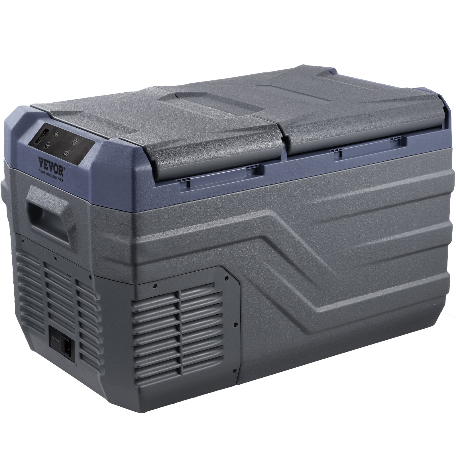 VEVOR Frigorifero per Auto, Congelatore Portatile Doppia Zona 25 L, 12 Volt, Gamma Regolabile da -20 ~ 20 ℃, Dispositivo di Raffreddamento a Compressore 12/24 V CC e 100-240 V CA per Campeggio Camper