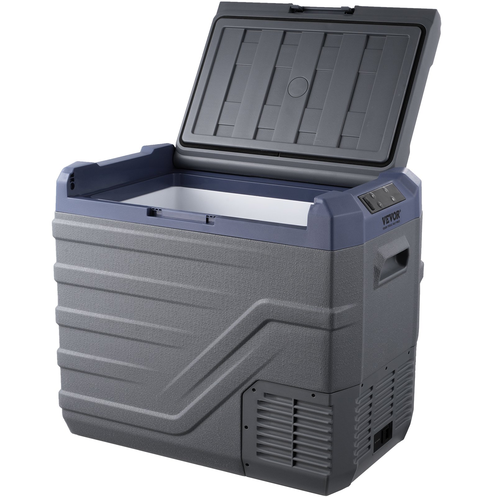 VEVOR Frigorifero per Auto, Frigo per Auto da 12 Volt, Congelatore Portatile a Zona Singola da 45 L con Luce Incorporata, 12/24V DC 100-240V AC Compressore per Esterno, Campeggio, Camper