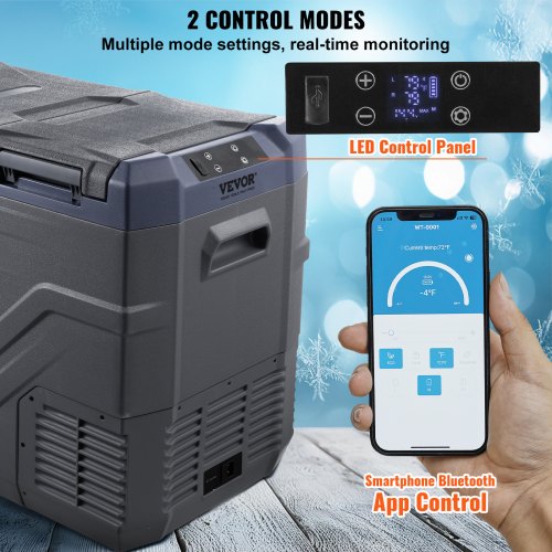 Frigo Congélateur Portable VEVOR 95 L Deux Zones - Compresseur, 80W, Pour Voiture Et Maison, Neuf