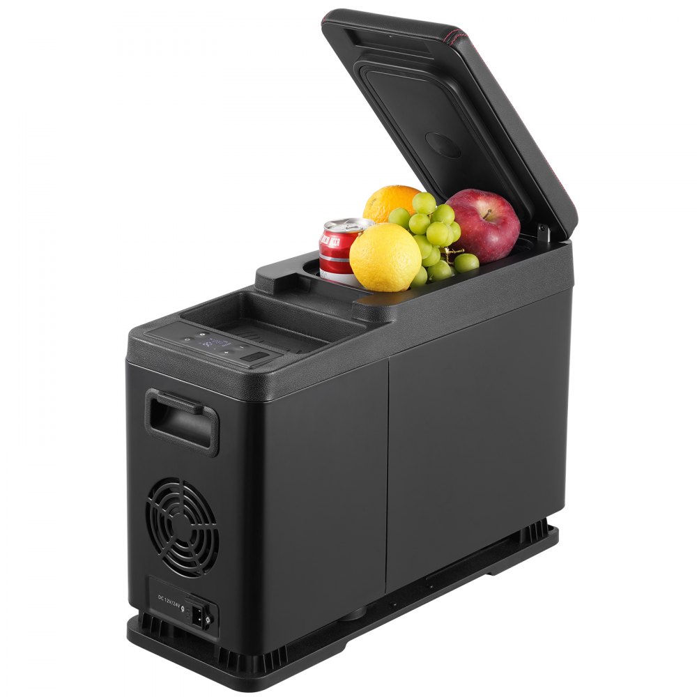 VEVOR Frigorifero per Auto, Frigorifero Bracciolo 12 V, Congelatore Zona Singola 8 L, Gamma Regolabile -20 ~ 20 ℃, Raffreddamento a Compressore 12/24 V CC e 100-240 V CA per Esterno, Campeggio