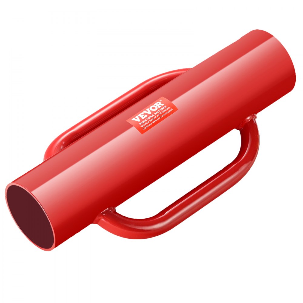 VEVOR Battipali per Recinti con Manici, Battipalo per Pali a T con Diametro interno 68,58 mm Battipalo Manuale in Acciaio al Carbonio per Impieghi Gravosi 6,4 kg per Canale a U, Palo di Legno, Rosso