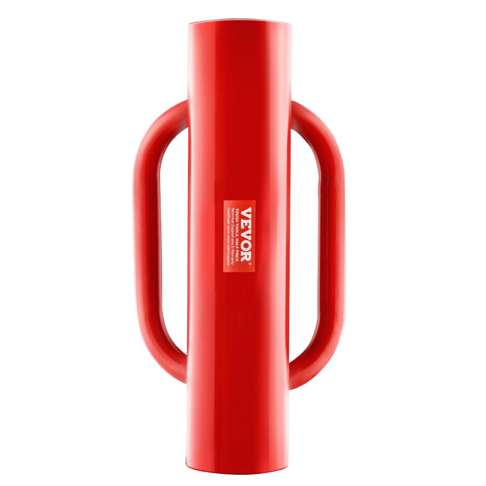 VEVOR Battipali per Recinti con Manici, Battipalo per Pali a T con Diametro interno 68,58 mm Battipalo Manuale in Acciaio al Carbonio per Impieghi Gravosi 6,4 kg per Canale a U, Palo di Legno, Rosso