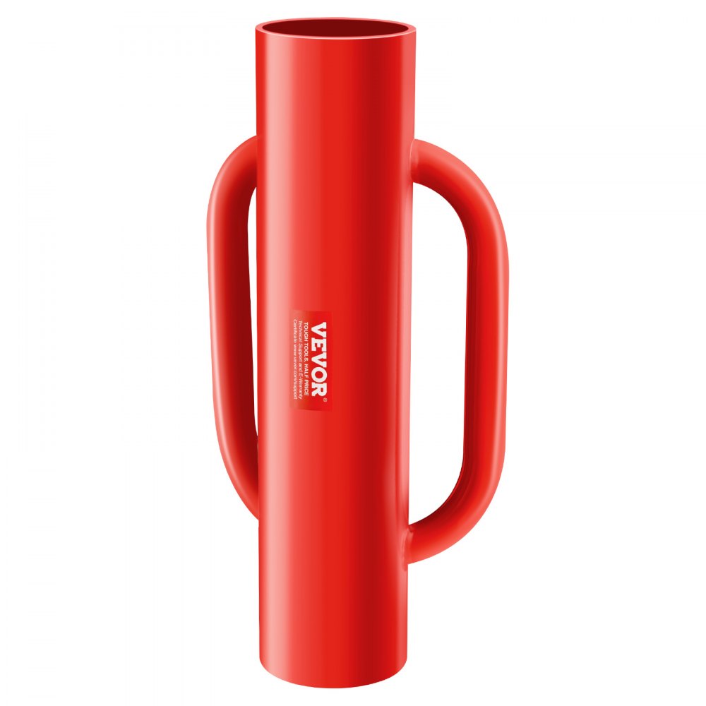 VEVOR Battipali per Recinti con Manici, Battipalo per Pali a T con Diametro interno 68,58 mm Battipalo Manuale in Acciaio al Carbonio per Impieghi Gravosi 6,4 kg per Canale a U, Palo di Legno, Rosso