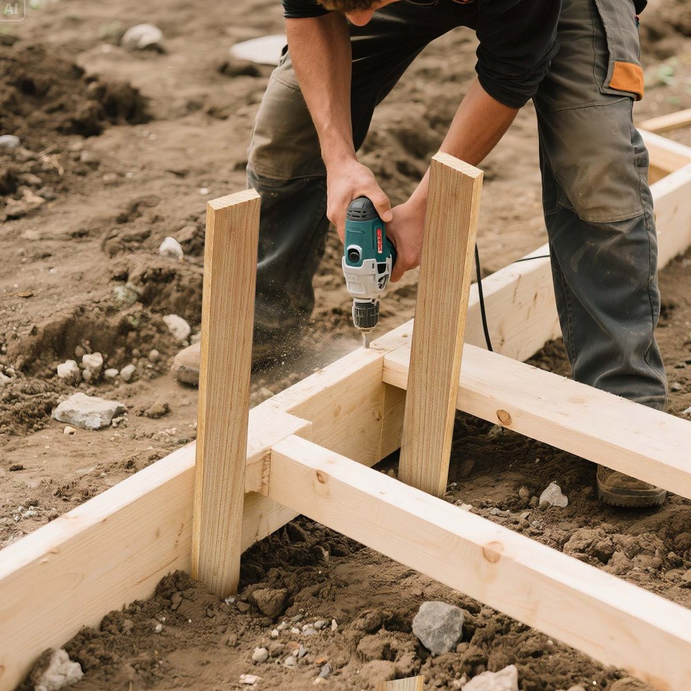 VEVOR Pali in Legno per Recinzione, Picchetti da Giardino in Legno di Abete con Punta Affilata, 12,7 x 38,1 x 914,4 mm, Pali di Recinzione Segnaletici per Confini di Cortili, 25 Pezzi