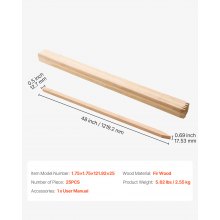 VEVOR Pali in Legno per Recinzione, Picchetti da Giardino in Legno di Abete con Punta Affilata, 17,53 x 12,7 x 1219,2 mm, Pali di Recinzione Segnaletici per Confini di Cortili, 25 Pezzi