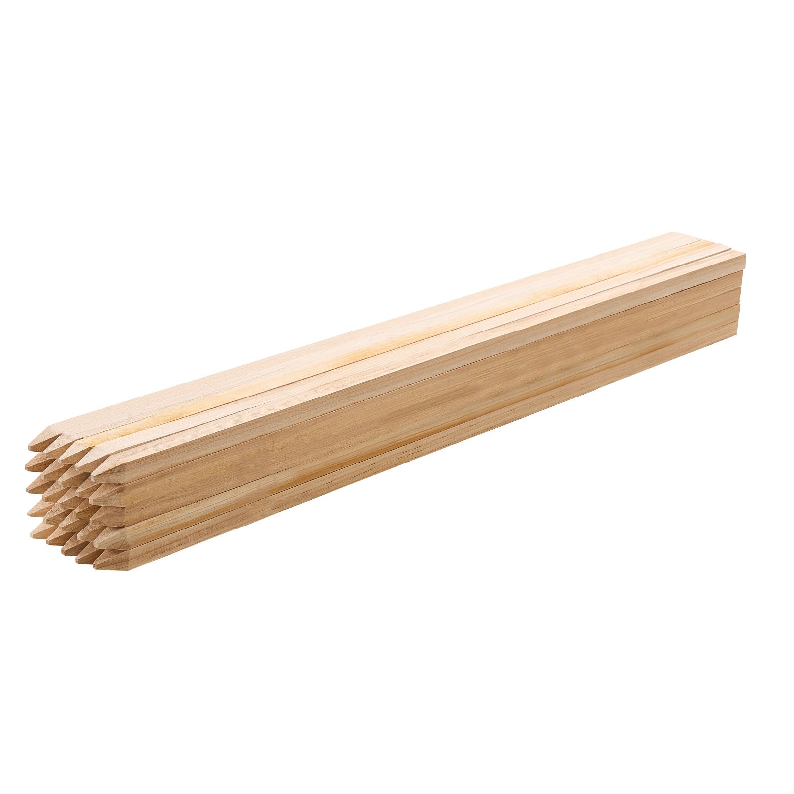 VEVOR Pali in Legno Duro per Recinzione, Picchetti da Giardino in Legno di Abete con Punta Affilata, 25 Pezzi 19,05 x 19,05 x 914.4 mm, Pali di Recinzione Segnaletici per Confini di Cortili