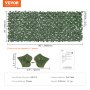 VEVOR Recinto per Privacy Foglie d'Edera 249 x 99 cm, Schermo da Verde Artificiale Foglie d'Edera, Siepi Finte Decorazione in Foglie Finte Giardino Cortile Balcone, Recinzione Prato Finto da Terrazza