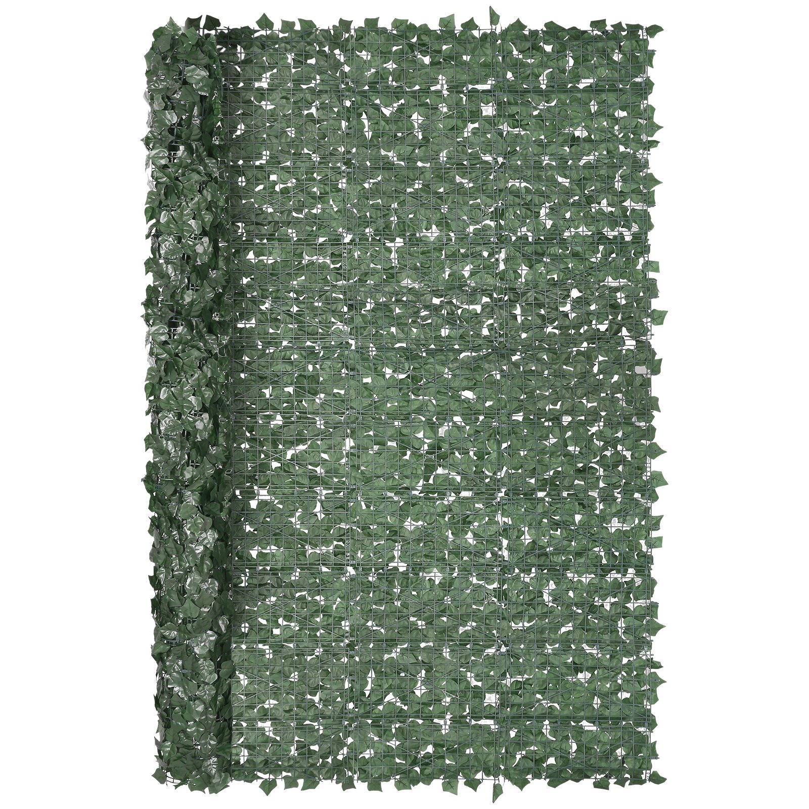 VEVOR Recinzione per Privacy Foglie d'Edera 244x183 cm, Recinzione da Parete di Prato Artificiale, Recinzione per l'Edera Verde con Supporto a Rete, Siepi Finte Decorazione Giardino Cortile Balcone