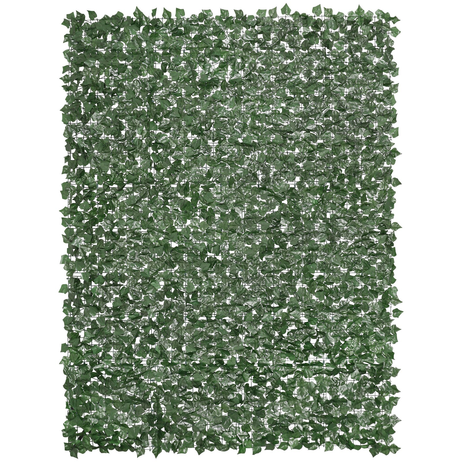 VEVOR Recinzione per Privacy Foglie d'Edera 244x183 cm, Recinzione da Parete di Prato Artificiale, Recinzione per l'Edera Verde con Supporto a Rete, Siepi Finte Decorazione Giardino Cortile Balcone