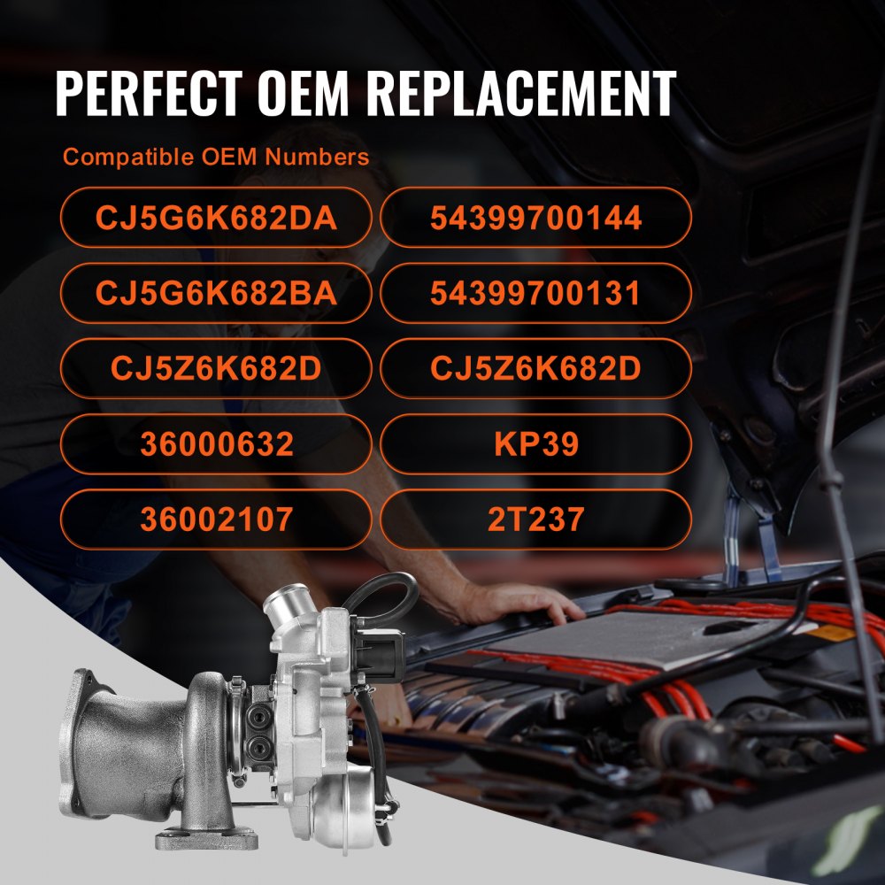 VEVOR Turbocompressori Compatibile con Set Guarnizioni, Sostituzione Turbocompressore, Motori di Auto, Compatibile con Ford Escape 2013-2016 54399880131 54399880130 54399880133 54399700034 54399700131