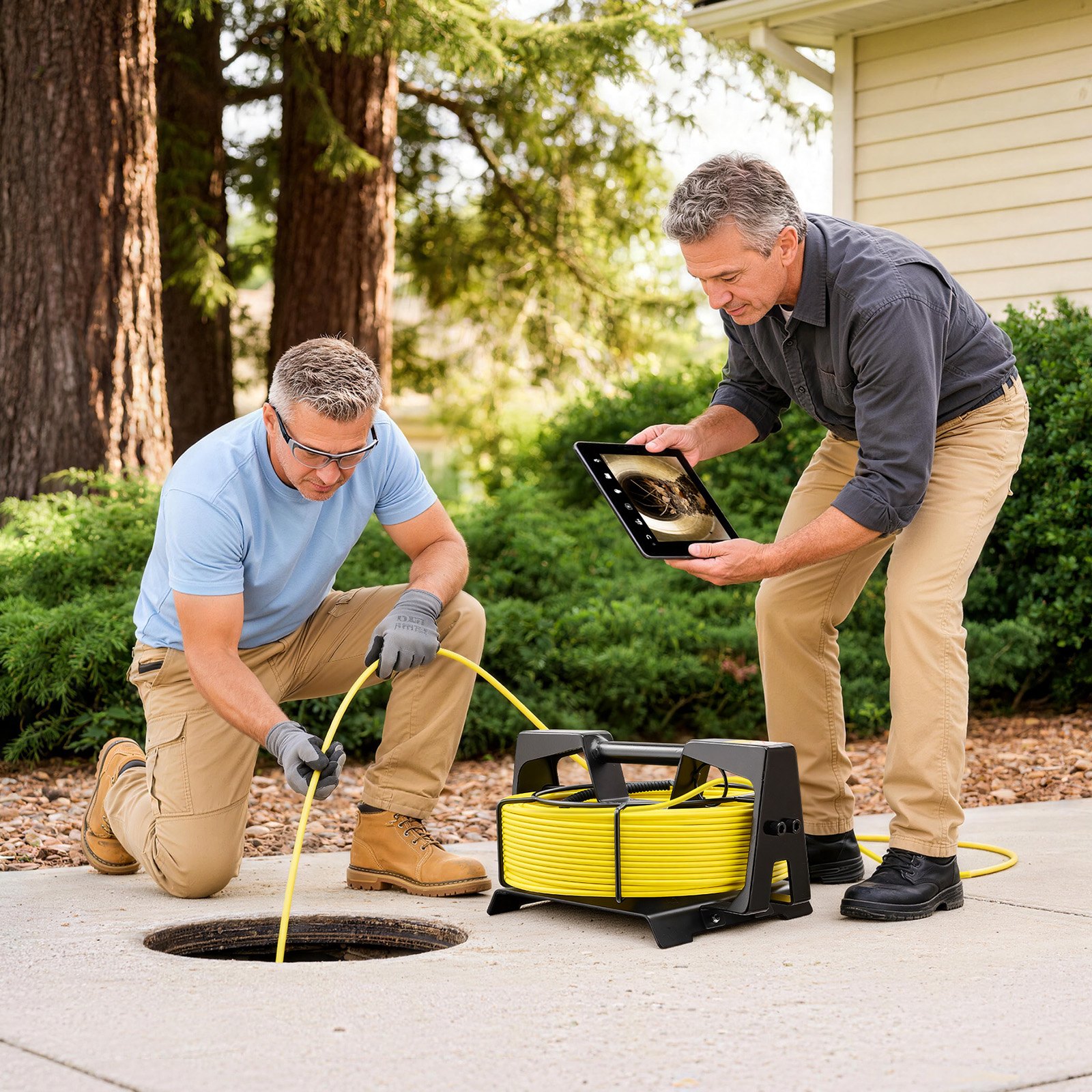 VEVOR 2026 Upgraded Sewer Camera with WiFi, 30m Drain Pipeline Camera, IP68 Snake Plumbing Cameras with Light- 12 LEDS, Wireless WiFi Connectivity to Phone/Tablet for Sewer Duct Pipe Inspection