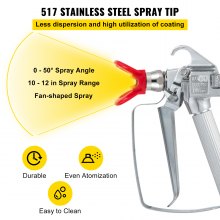 VEVOR Kit Spruzzo di Vernice Airless con Tubo di Spruzzatura, 3600 psi Lunghezza del Tubo 50 Piedi Blu Tubo per Spruzzatore Senz'Aria per Spruzzare Aree Alte, Basse o Incassate Come Soffitti e Scale