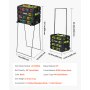 VEVOR Carrello Porta Palline da Tennis 2 in 1 con Cestello, Capacità 80 Palline, con Ruote Scorrevoli e Struttura Resistente, Facile da Spostare, Contenitore Portatile per Allenamento e Pickleball