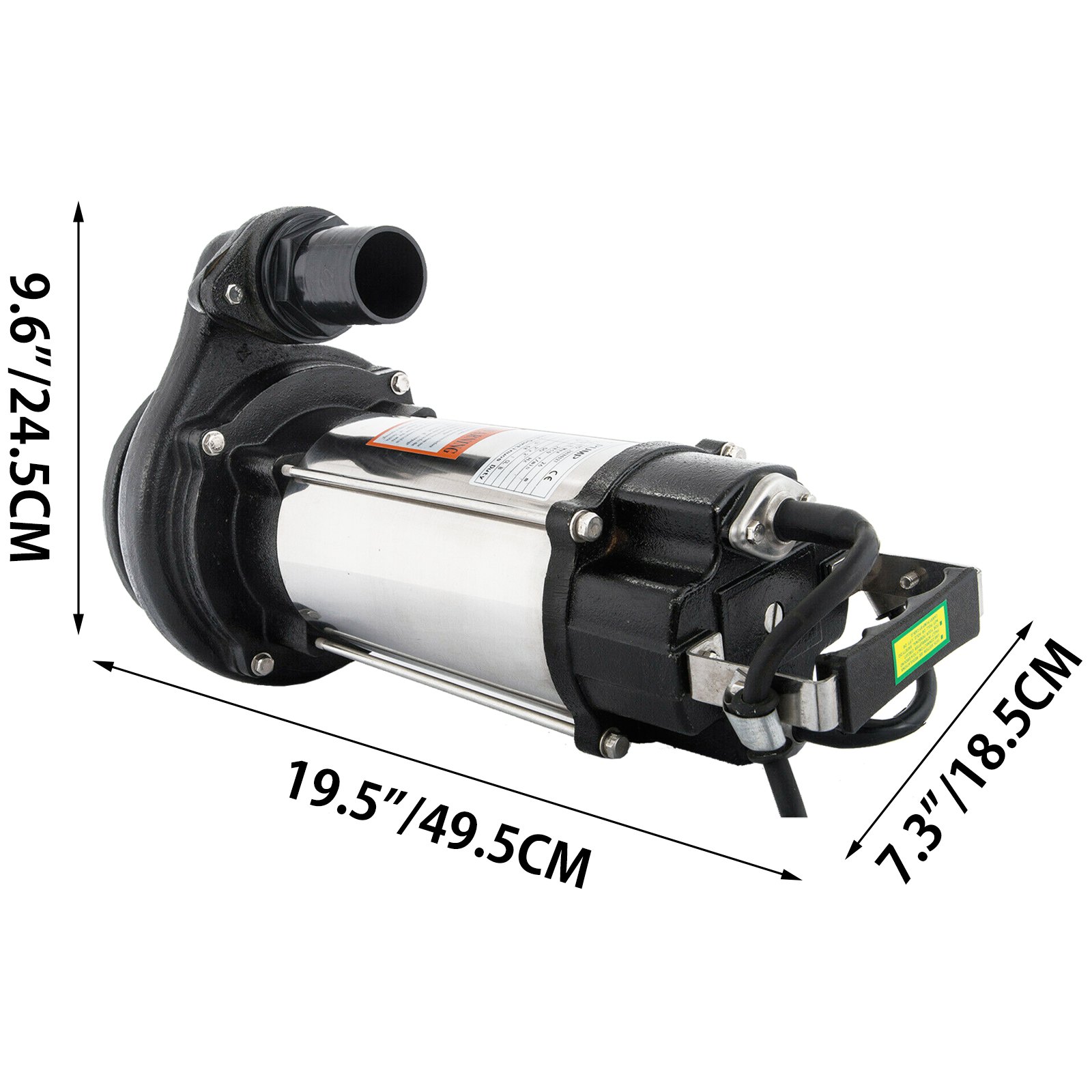 Pompa Sommersa Elettropompa 49' Acciaio Inox 2200w Per Fogna Acque Sporche 26m