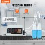 Riempitrice VEVOR doppio ugello con canali di riempimento indipendenti riempitrice di liquidi riempitrice per bottiglie da 3,7 L/min riempitrice per pasta 34 x 26 x 14 cm