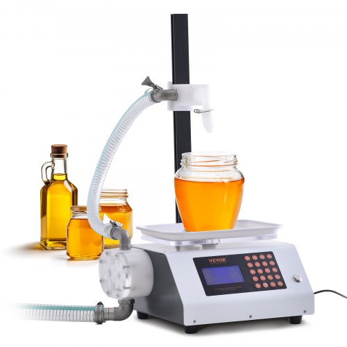 VEVOR Riempitrice per Liquidi Capacità Pesatura 5-5000g, Riempitrice Liquidi Automatica per Bottiglie Controllo Digitale, Riempitrice da Banco con Pompa Peristaltica Acqua Latte Vino Bevande Shampoo