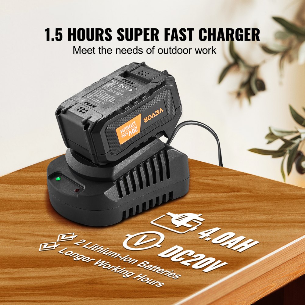 VEVOR Trapano Percussione Senza Filo 3 Modi Mandrino SDSPlus 900 giri/min 4,5kg