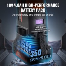 VEVOR Kit Utensili Pressatura Crimpatura Tubi Ganasce V15 V22 V28 Batterie 4 Ah
