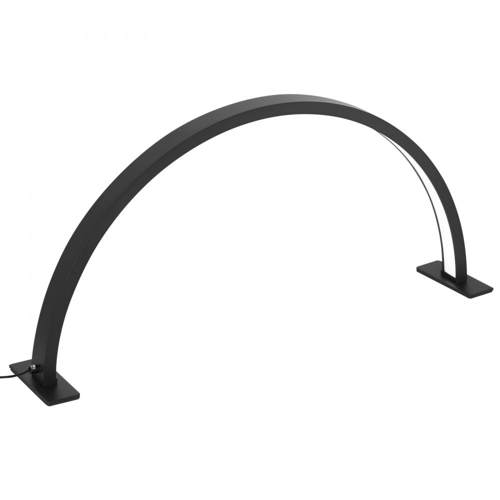 VEVOR Desktop Crescent Light for Nails with Phone Holder (30 W 76 cm long) Nail Technician Light, Nail Table Lamp with Adjustable Brightness, LED Table Lamp for Nail Technicians and Eyelash Extensions