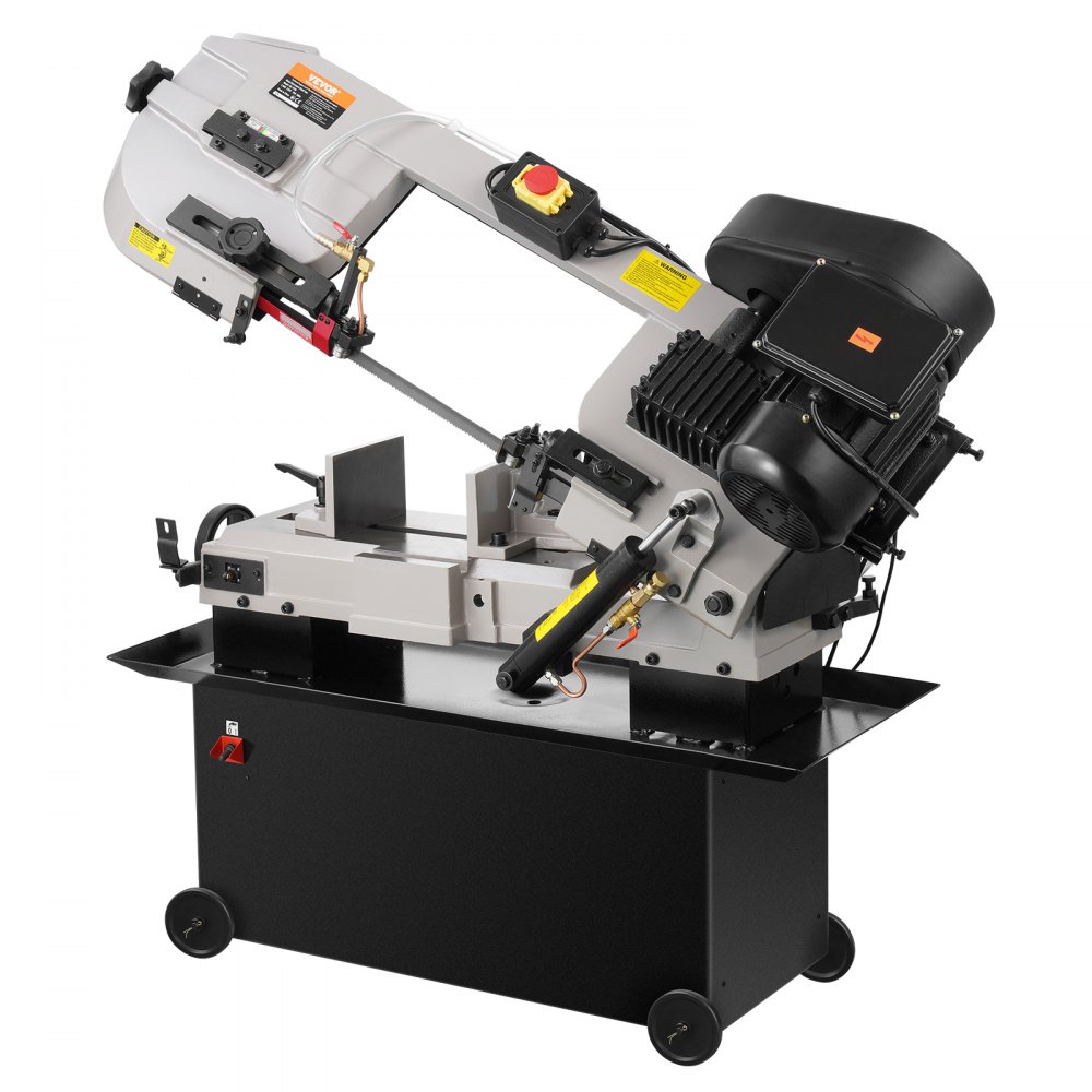 VEVOR Troncatrice a Nastro Orizzontale per Metallo 17,78 x 30,48 cm Troncatrice a Nastro per Taglio Verticale in Metallo con Motore 1,1 kW Regolazione dell'Angolo 0 a 45° per Metallo e Plastica