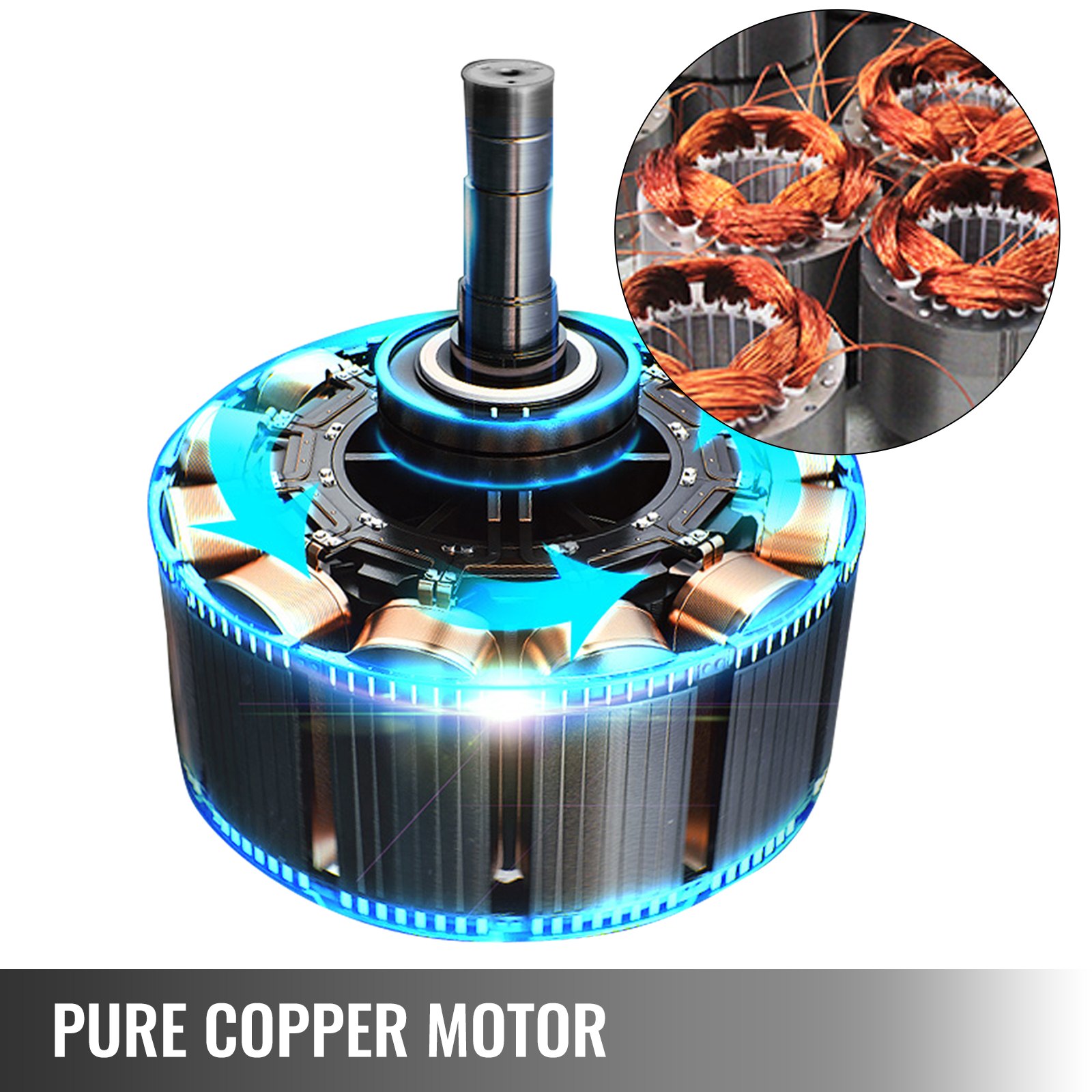 VEVOR Compressore Silenzioso 550W,  Compressore d'Aria Oil-free 9 L, Pressione 8 Bar, Compressore d'Aria Silenzioso 220V, Compressore Aria Portatile, Rumorosità: 58 dB, per Esigenze di Gonfiaggio