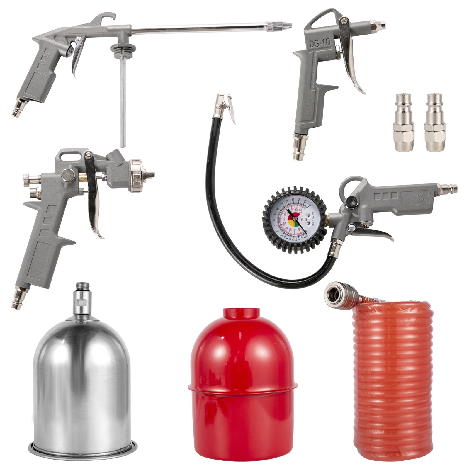 VEVOR Compressore Silenzioso 550W,  Compressore d'Aria Oil-free 9 L, Pressione 8 Bar, Compressore d'Aria Silenzioso 220V, Compressore Aria Portatile, Rumorosità: 58 dB, per Esigenze di Gonfiaggio