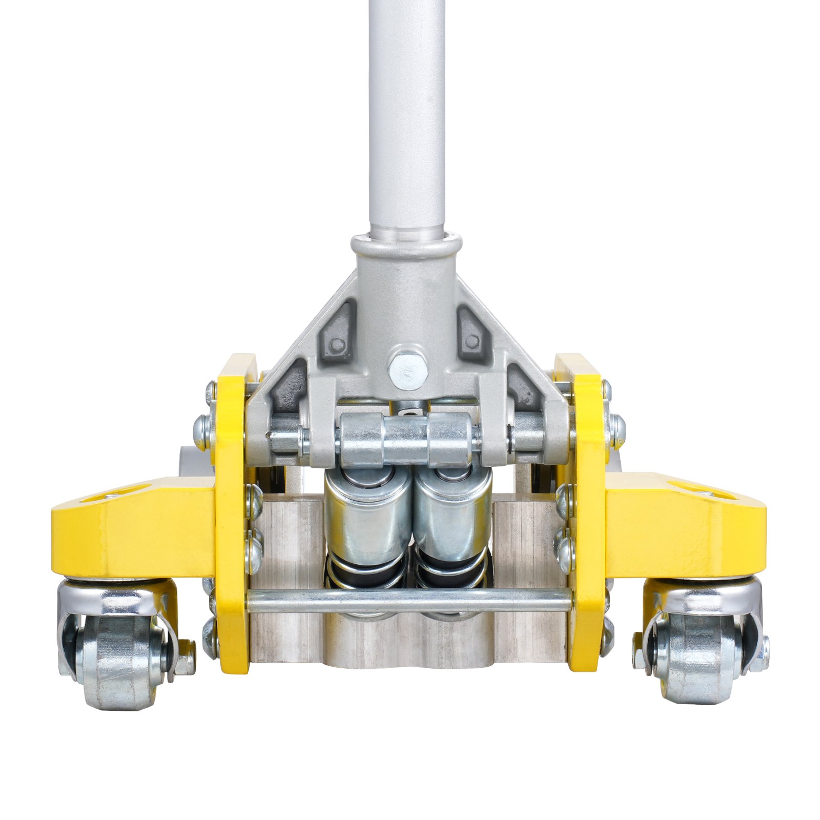 VEVOR hydraulic trolley jack, low-profile 3-ton capacity, robust aluminum hydraulic jack with double-piston rapid-lift pump, yellow, 93-465 mm