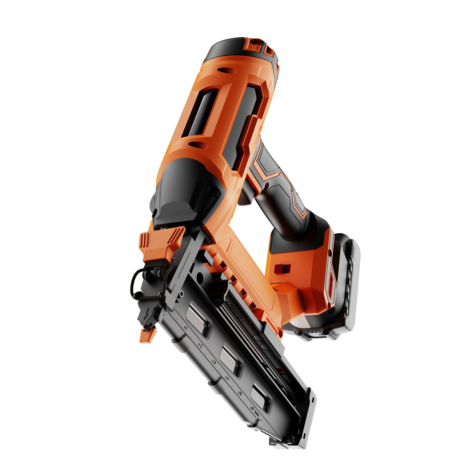 VEVOR Chiodatrice per Finiture a Batteria 20V Chiodatrice Elettrica per Cornici 16 GA, Kit di Pistola Sparachiodi da 25/32/40/50/64mm a Batteria Caricabatterie Chiodatura per Costruzioni Domestiche