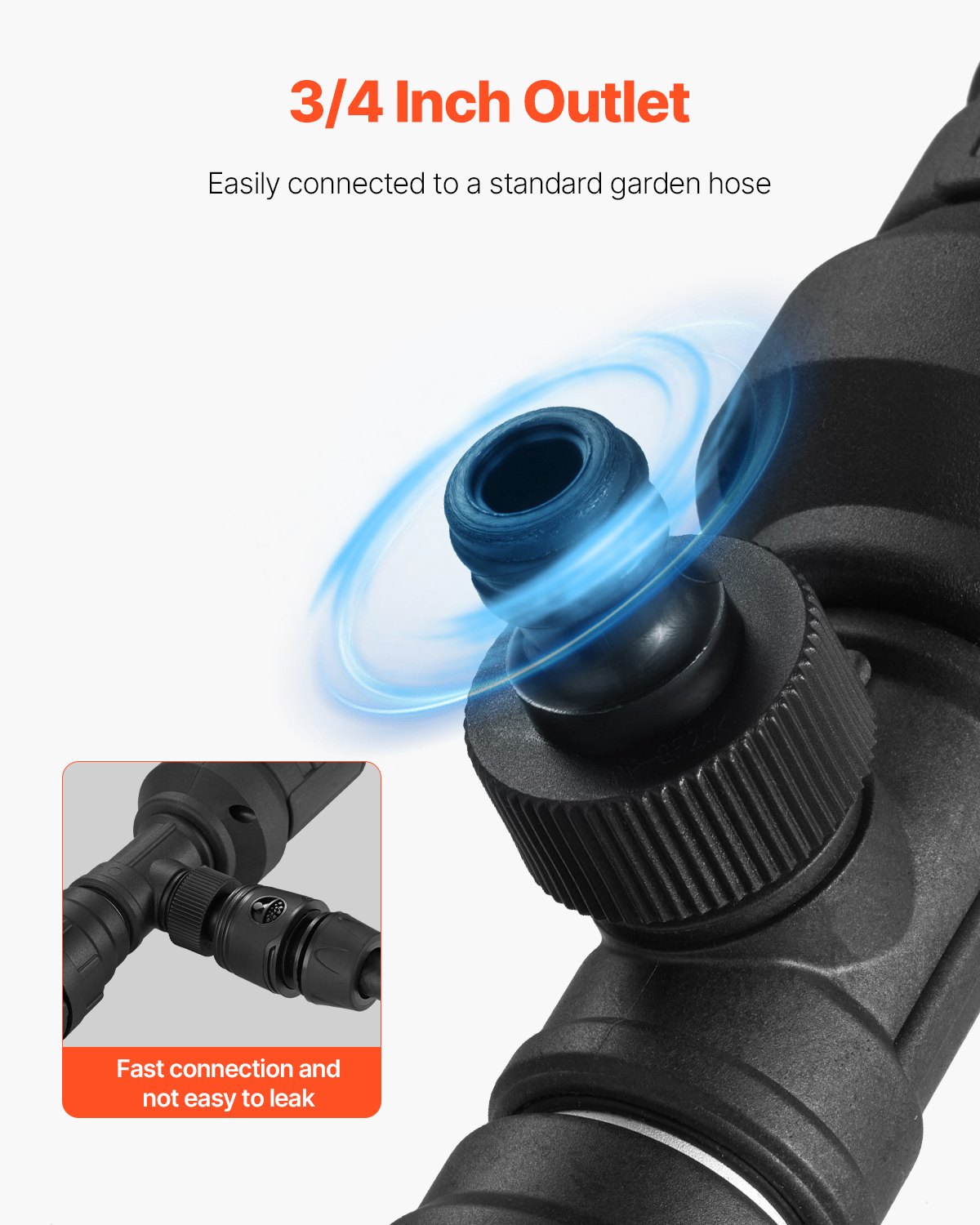 VEVOR Pompa per Trasferimento Acqua con Bacchetta Wireless, Pompa di Raccolta Portatile da 528 GPH con Tubo da Giardino NPT3/4", Compatibile con Batteria Dewalt 20V MAX (Senza Batteria), Pompa Elettrica con Bacchetta per Piscina, Giardino, Stagno