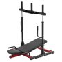 VEVOR Macchina per Pressa per Gambe Verticale, Attrezzatura Regolabile per Allenamento con Pressa per Gambe in Acciaio al Carbonio, per Palestra Domestica Capacità di 249,5 kg Nero Rosso