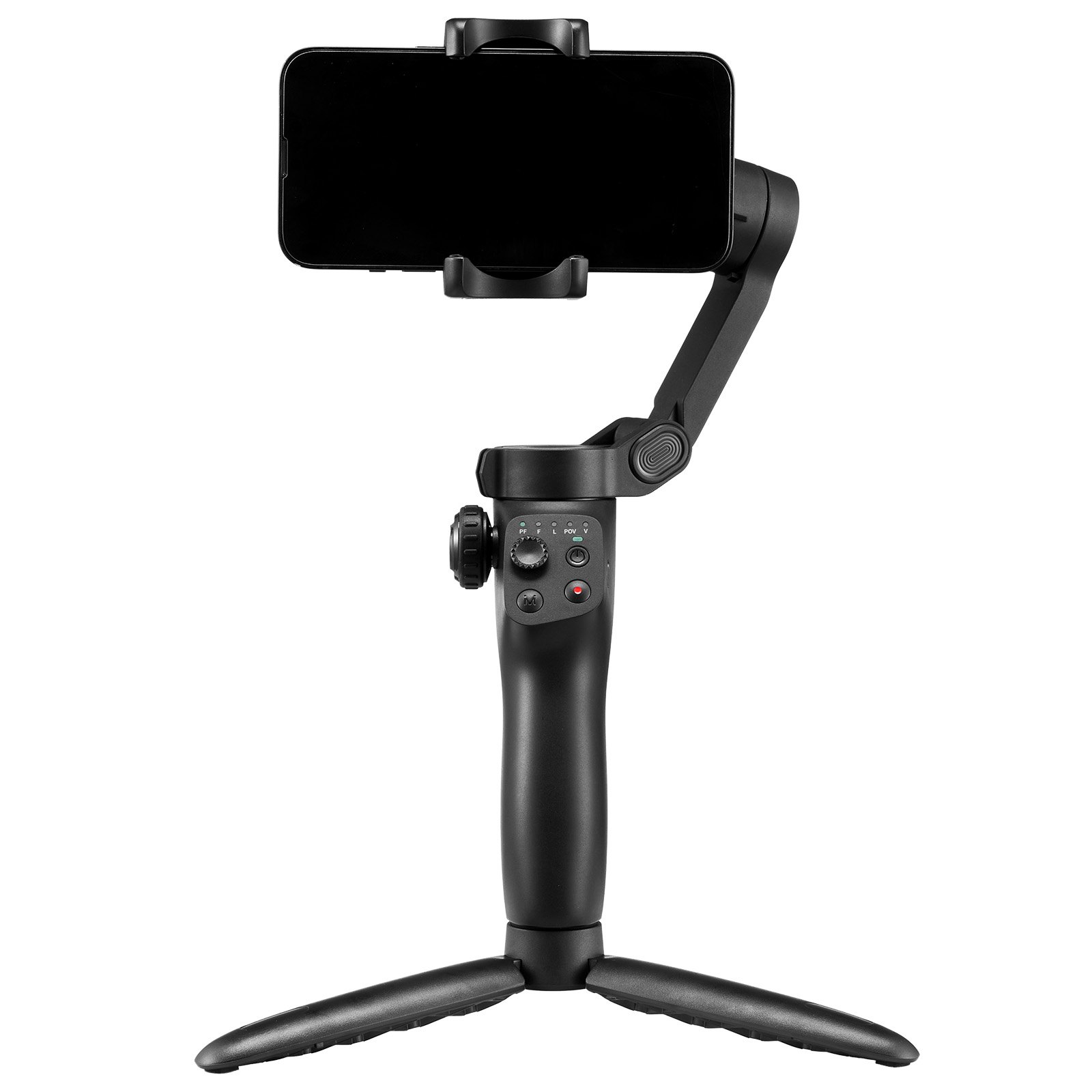 VEVOR Stabilizzatore Cardanico per Smartphone, Stabilizzazione a 3 Assi, con Tracciamento di Viso e Oggetto, Treppiede, Stabilizzatore per Telefono Portatile e Pieghevole per Registrazione Video