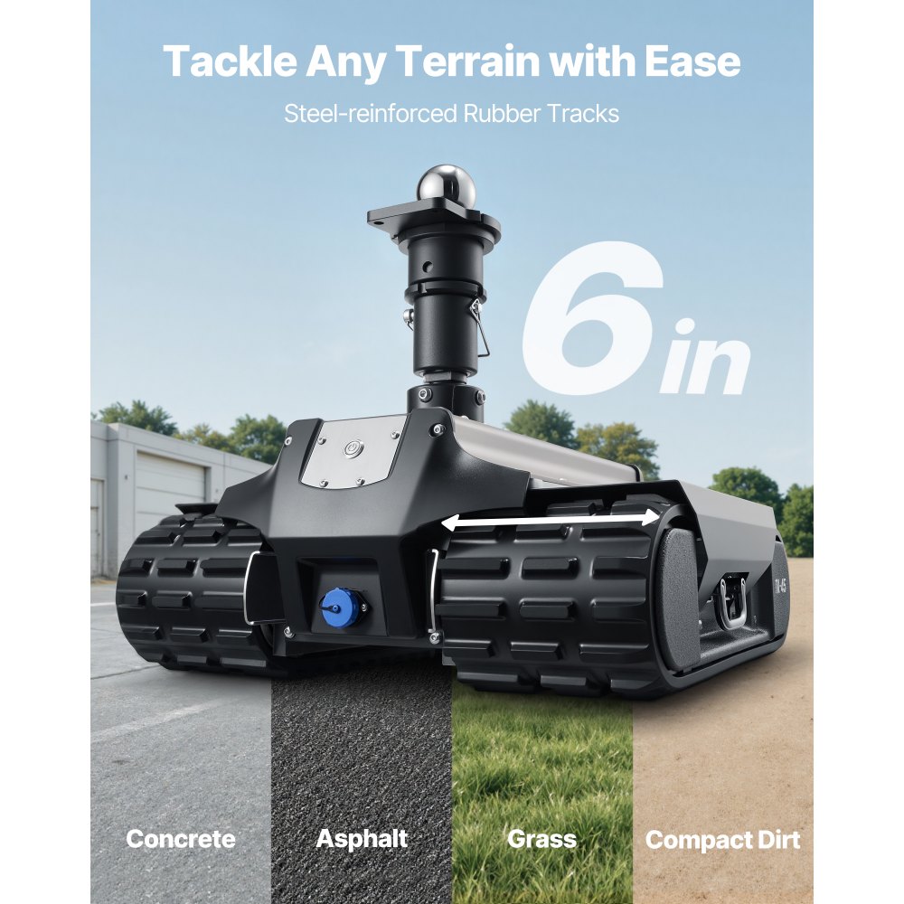 VEVOR Electric Trailer Mover, 4082 kg Max Towing Capacity, Remote-Controlled Trailer Mover with 100 m Wireless Range, Motorised Camper Trolley Kit Fits for Camper RV Caravan Boat Trailer Jack