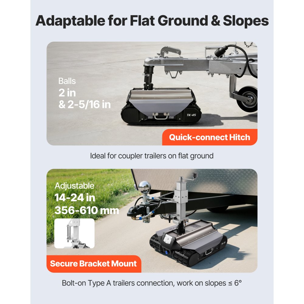 VEVOR Electric Trailer Mover, 4082 kg Max Towing Capacity, Remote-Controlled Trailer Mover with 100 m Wireless Range, Motorised Camper Trolley Kit Fits for Camper RV Caravan Boat Trailer Jack