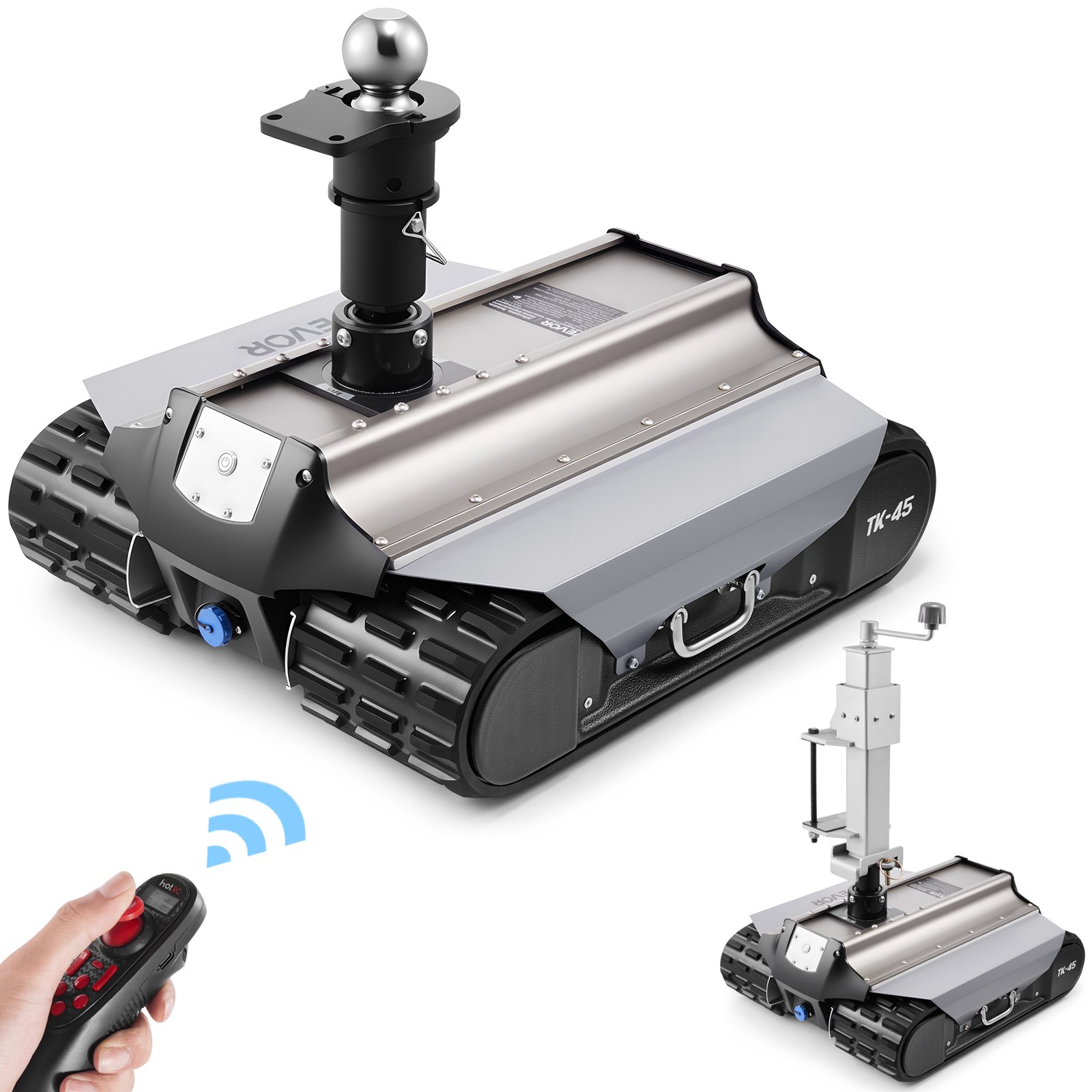 VEVOR Electric Trailer Mover, 4082 kg Max Towing Capacity, Remote-Controlled Trailer Mover with 100 m Wireless Range, Motorised Camper Trolley Kit Fits for Camper RV Caravan Boat Trailer Jack