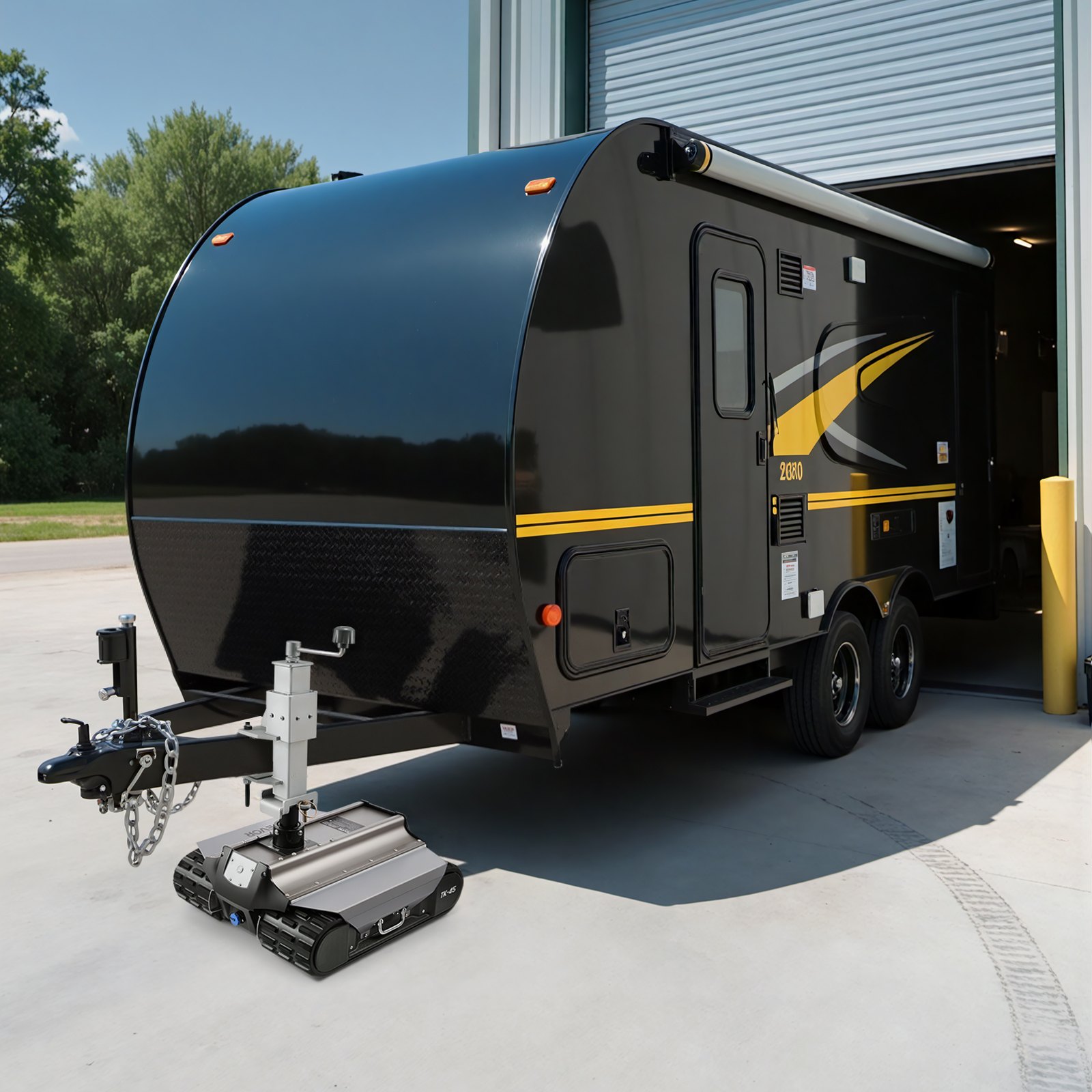 VEVOR Electric Trailer Mover, 4082 kg Max Towing Capacity, Remote-Controlled Trailer Mover with 100 m Wireless Range, Motorised Camper Trolley Kit Fits for Camper RV Caravan Boat Trailer Jack