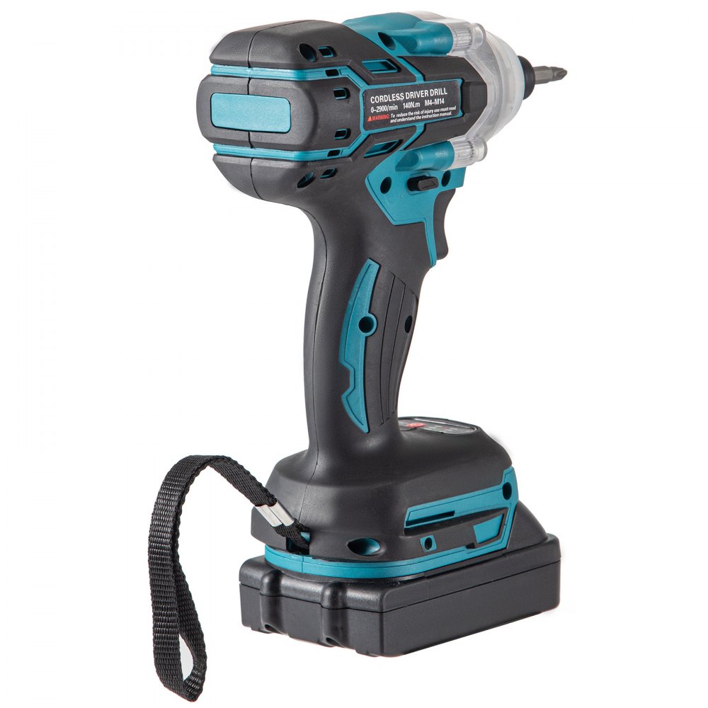 VEVOR Trapano Avvitatore Batteria a Percussione, 20V 140Nm Avvitatore a Batteria, Velocità 2900 giri/min Trapano Elettrico con Percussione,  2Ah Trapano Avvitatore a Percussione Brushless,Verde/Nero