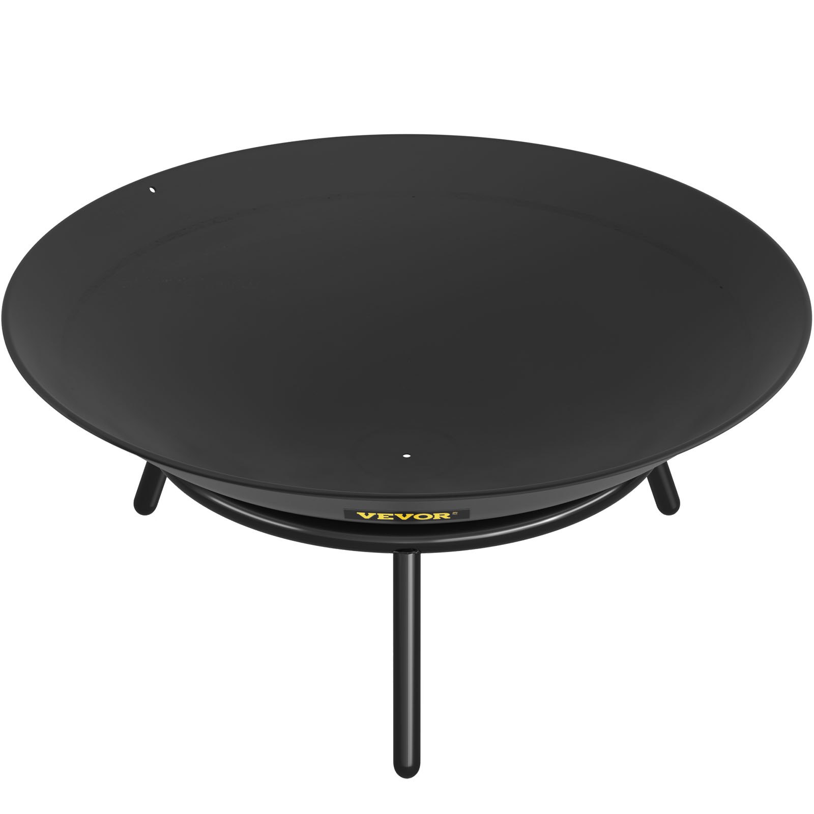 VEVOR Braciere Rotondo in Acciaio al Carbonio del Fuoco per Giardino Campeggio Cortile Spiaggia Diametro 55,5cm, Ciotola 55,5cm del Braciere da Esterno in Acciaio Profondità 12cm per BBQ Campeggio