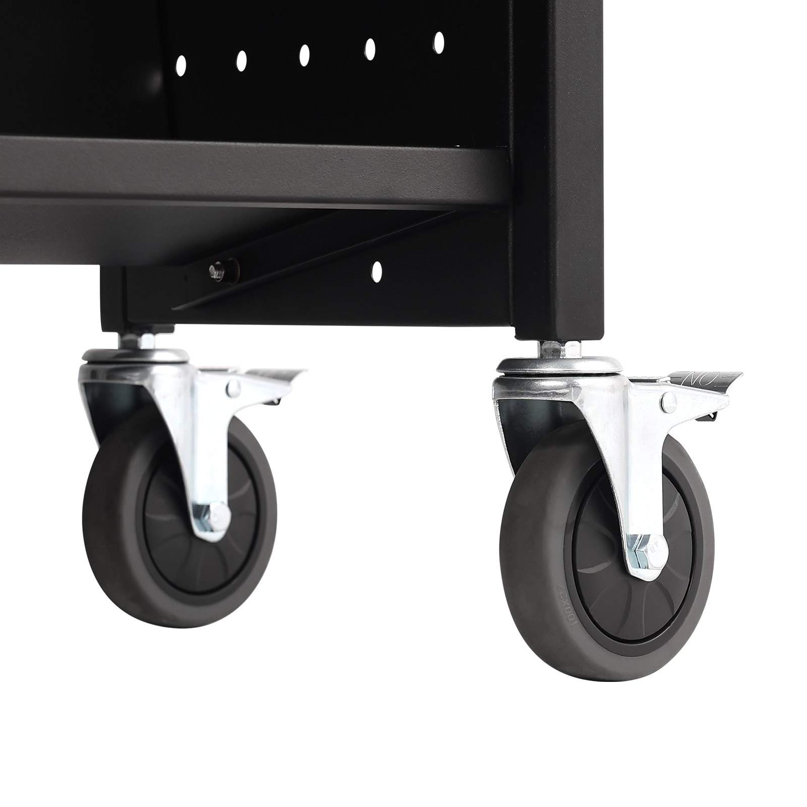 VEVOR Carrello per Libri, Carrello 3 Ripiani Nero da Biblioteca Carico max. 150kg, Carrello da Libreria Biblioteca Ripiani Piatti a Forma di W Ruote Bloccabili 1000 x 510 x 1250 mm da Scuole