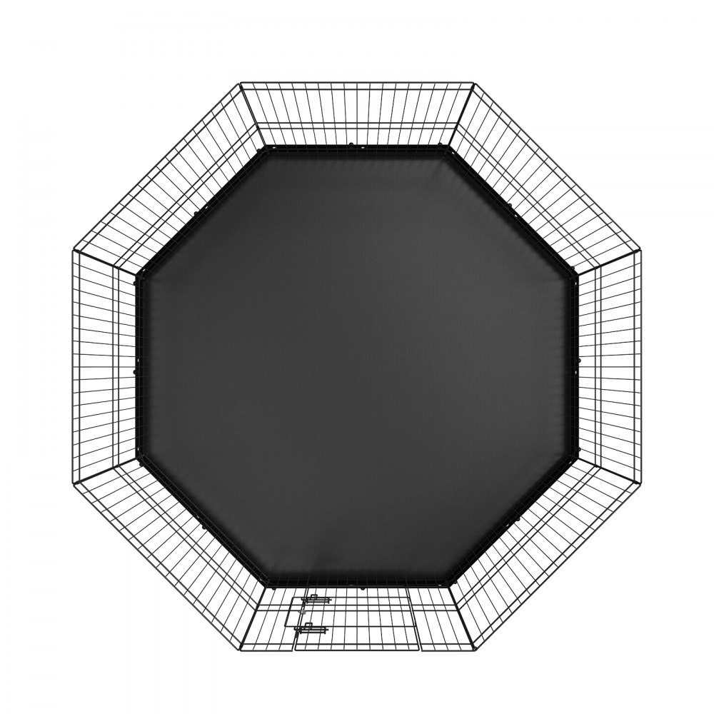 VEVOR Box per Cani Recinto per Cuccioli Coniglio Gatti Taglia Piccola e Media 8 Pannelli Pieghevoli Metallici 609,6x609,6 mm Uso Esterno Interno, Recinto di Gioco per Animali Domestici con Tappetino