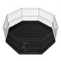 VEVOR Box per Cani Recinto per Cuccioli Coniglio Gatti Taglia Piccola e Media 8 Pannelli Pieghevoli Metallici 609,6x609,6 mm Uso Esterno Interno, Recinto di Gioco per Animali Domestici con Tappetino