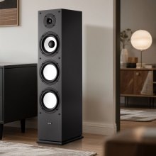 VEVOR Altoparlante da Pavimento, Altoparlante a Torre a 2 Vie con Doppi Woofer da ca. 165 mm, Picco da 200 W, Involucro in MDF, Risposta in Frequenza da 70 Hz a 20 kHz, per Audio Domestico, 1 Pezzo