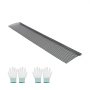 VEVOR Gutter Guard, 152.4 mm Powder-Coated Steel Gutter Screen, Heavy-Duty 36.58 m Length, 1.02 mm Thick, Leaf Guard for Debris and Leaves, Easy DIY, Fits 152.4 mm Standard Systems, 40 Pack, Black
