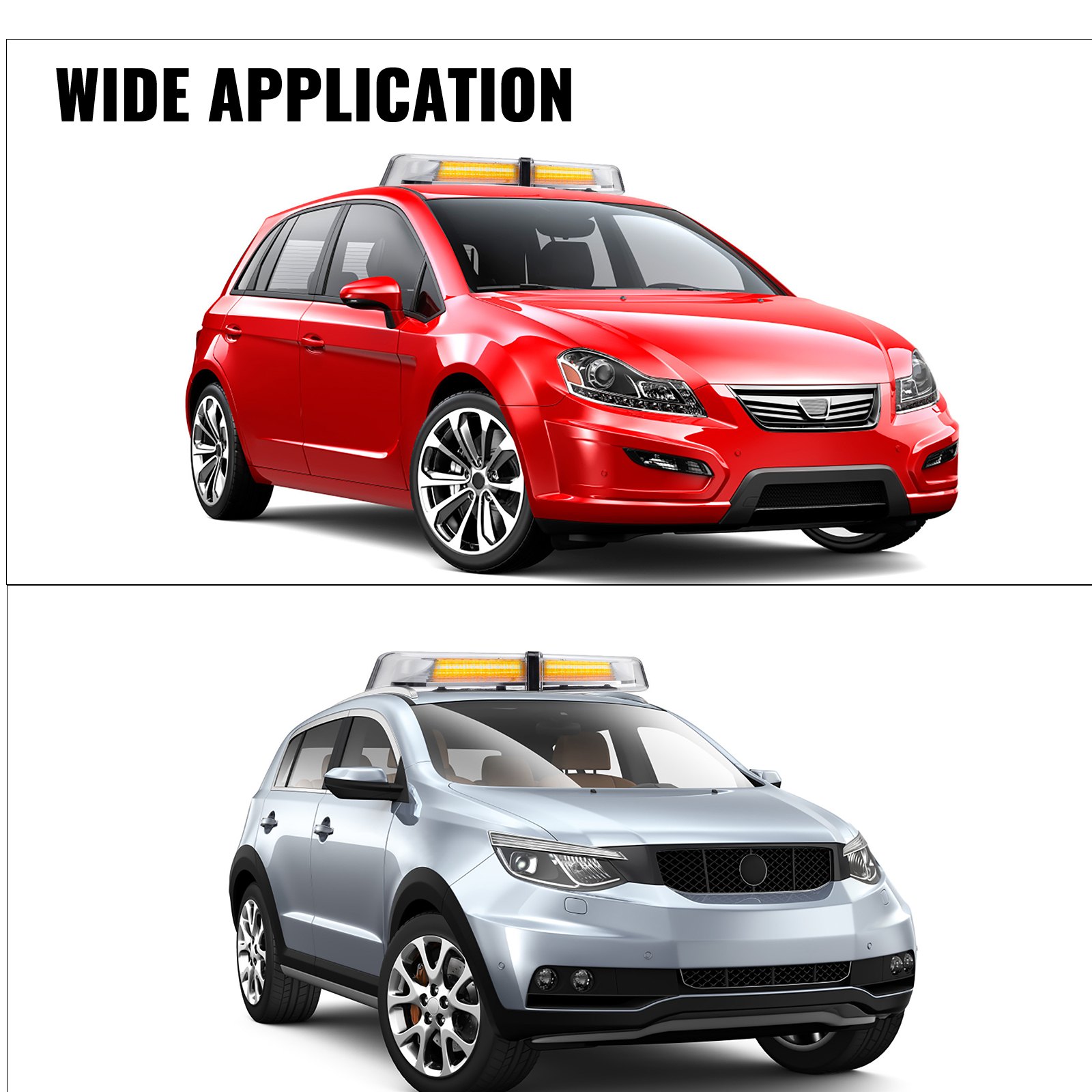 Led Luce Stroboscopica Emergenza Lampeggiante Barra Luminosa Pericolo 66w 3m