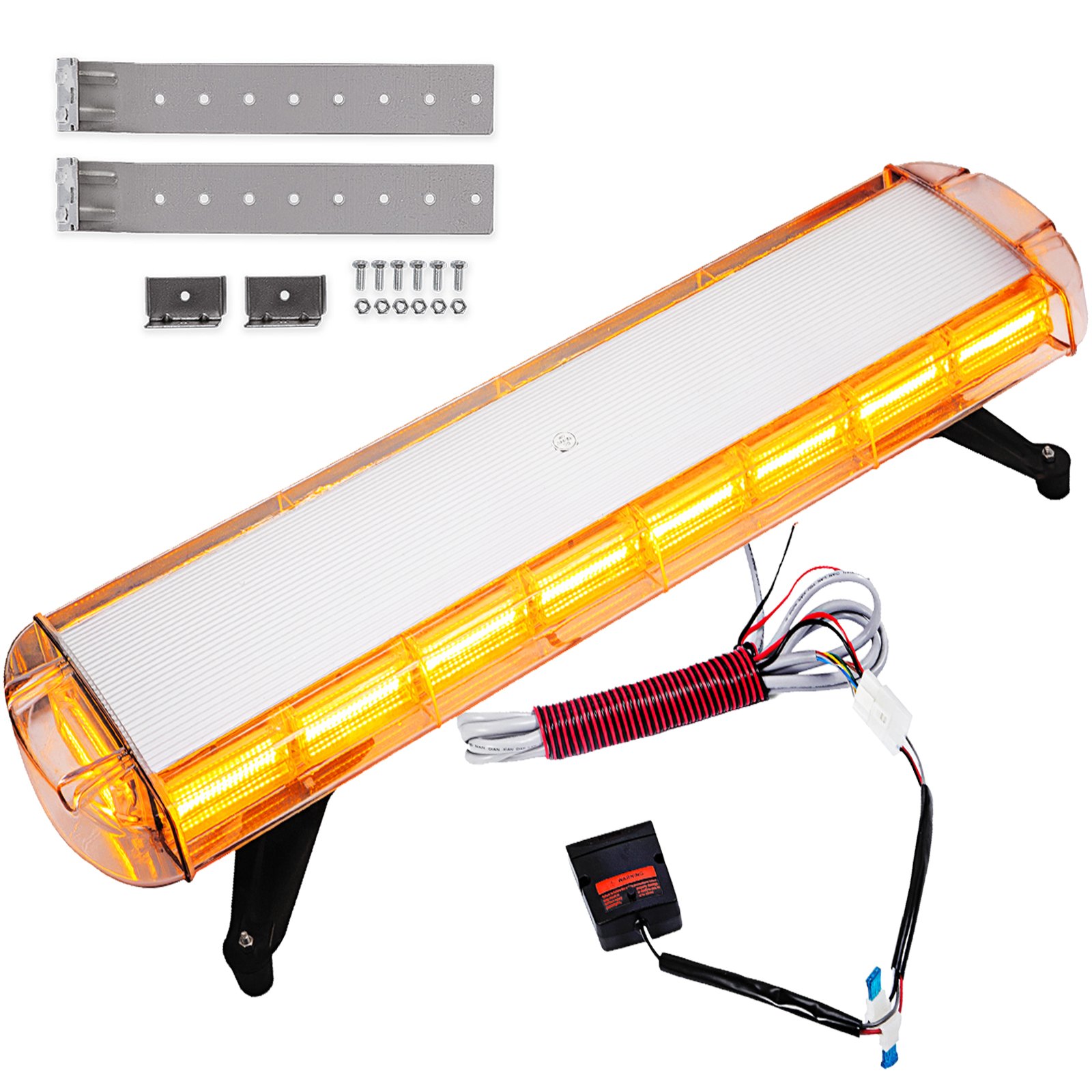 Auto Vechicle Led Emergenza Strobe Flash Spia Luci Lampeggianti Giallo 72w 12v