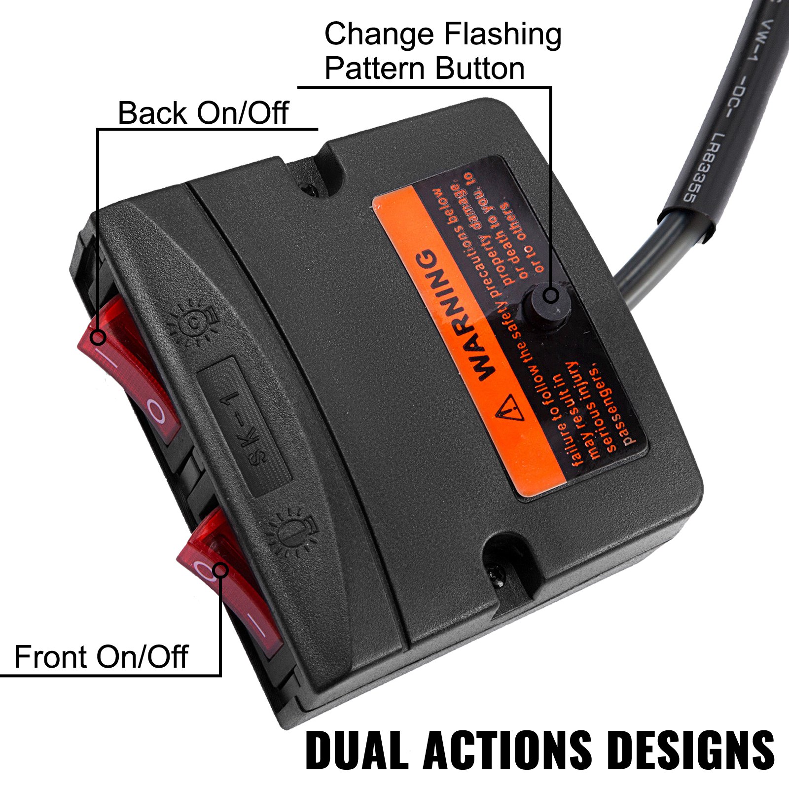 Auto Vechicle Led Emergenza Strobe Flash Spia Luci Lampeggianti Giallo 72w 12v