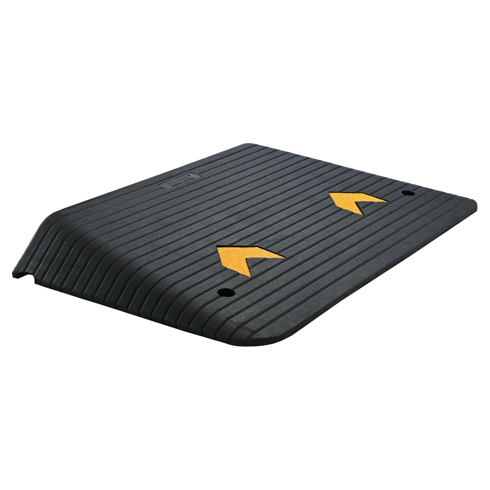 VEVOR Rampa di Soglia Altezza 10,2 cm Rampa da Marciapiede in Gomma 1 Canale Capacità di Carico 15 Tonnellate Superficie Strutturata Antiscivolo per Carrozzina Auto Scooter Garage 90,2x62x10,2 cm